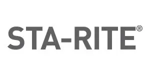 A gray and white logo of the company data-rite.